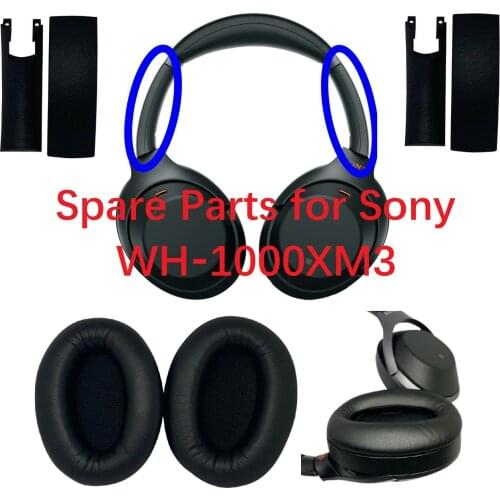 Replacement Side Cover Slider Earpads Cushion Repair Part KIT for Sony WH1000XM3 WH-1000XM3 Headphones