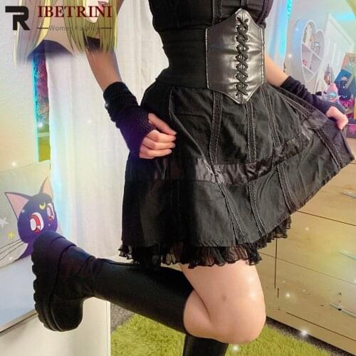 2021 New Ladies Thick Bottom Goth Boots For Black Girls Cool Platform Fashion Wedges Casual Mid Calf Shoes Woman Summer