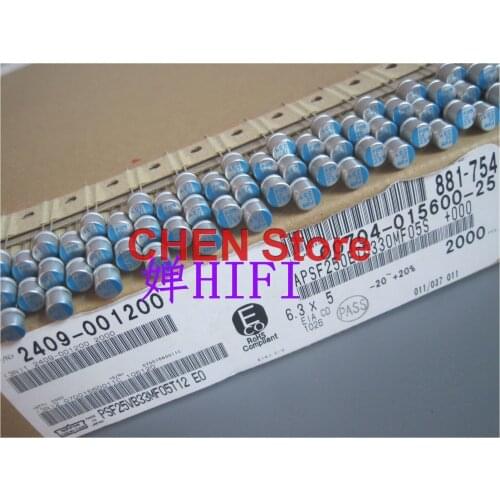 50PCS/100PCS NIPPON PSF 25V33UF 6.3X5MM Motherboard Solid Polymer Capacitor psf 33UF 25V CHEMI-CON Aluminum shell electrolysis