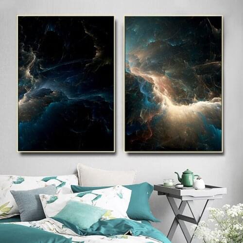 Abstract Space Nebula Posters And Prints Universe Landscape Canvas Painting Wall Art Pictures For Living Room Home Decoration