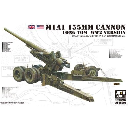 AFV Club AF35295 1/35 M1A1 155mm CANNON Long Tom WW 2 Version - Scale Model Kit