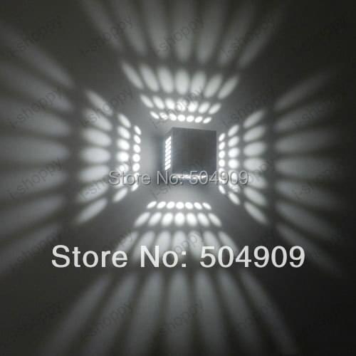 Pure White Cube Box 3W High Power LED Wall light Porch Studio Hotel Lobby Stairs Modern Decor Decking Fixture Lamp Background