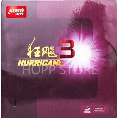 DHS Hurricane 3 table tennis rubber Original pips-in DHS ping pong sponge