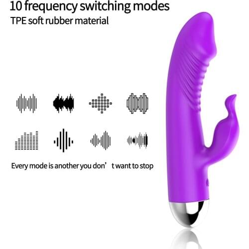 G Spot Dildo Vibrator Dual Vibration Silicone Female Masturbator Vagina Clitoris Massager Waterproof Adult Sex Toys For Women