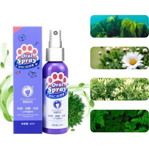 HOT Pet Spray Dog Oral Care Bad Breath Teeth Cleaning Breath Freshener Plaque Removing NDS66