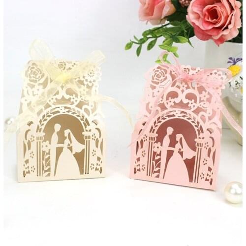 Bride and groom candy box paper bags for gifts wedding decoration Party favor gift box packaging подарочная упаковка bonbonniere