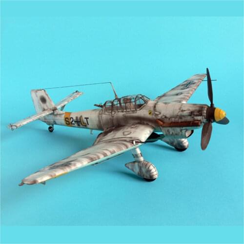 1:33 German Ju-87 D-3 Stuka Dive Bomber DIY 3D Paper Card Model Building Sets Educational Toys Military Model Construction Toys