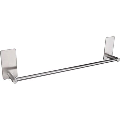 Wall Mounted Towel Rack Stainless Steel Towel Holder Shelf For Kitchen Bathroom Hotel Bathroom Non-Perforated Towel Rack