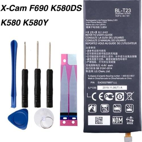 Original X-Cam Battery for LG X Cam X-Cam F690 K580DS K580 K580Y 2500mAh BL-T23