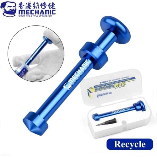MECHANIC P08 Aluminum Alloy Tube Piston Solder Paste Flux Booster Manual Propulsion Tool Plunger Dispenser for Phone Repair