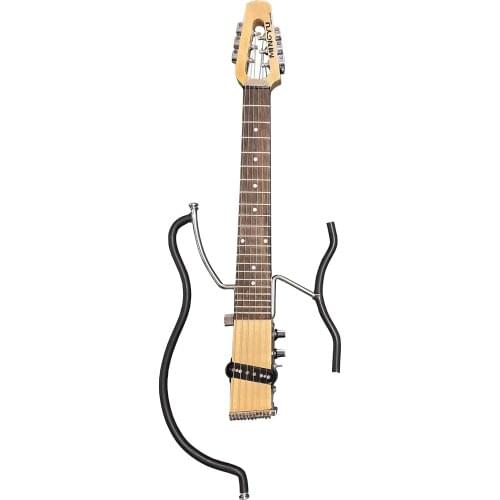 Portable Veneer Guitar Practice Neck Electric Guitar Chord Fingering Trainer Mute Guitar For Beginner Travel Guitar