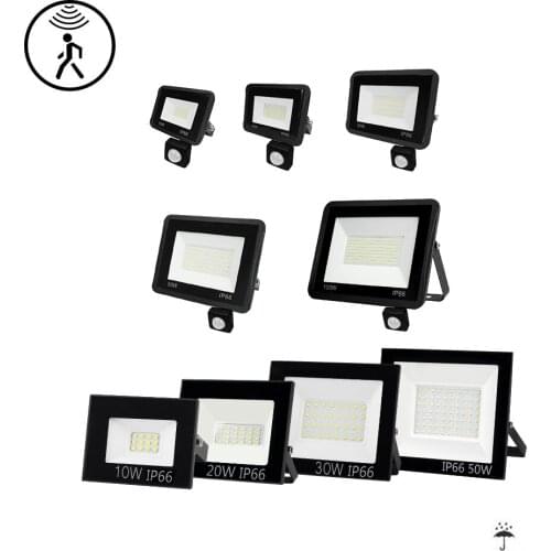 FloodLight Reflector Spotlight Exterior Reflector PIR Motion Sensor Waterproof Outdoors Energy Saving Street LED Lamp Yard Path