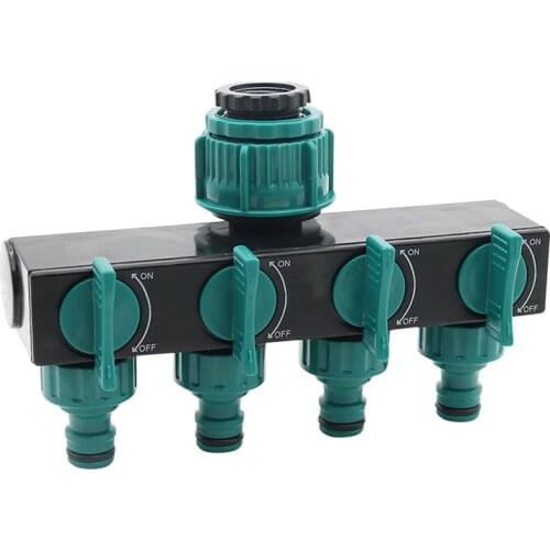 1/2"-3/4"-1" Hose Splitters Irrigation Adapter 4-way Water Hose Connectors European standard Female Thread Tap Connectors 1 Pc