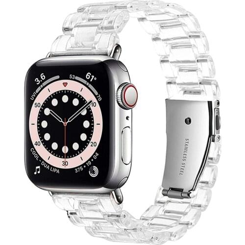 For Apple Watch 40mm 44mm Strap SE Series 6 5 4 Acrylic Band Wriststrap for Applewatch iWatch 3 2 1 38mm 42mm Bracelet Summer