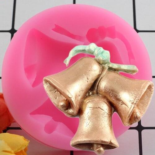 Christmas Bell Silicone Fondant Mold Cake Decorating Tools Kitchen Baking Mould Cupcake Candy Resin Chocolate Gumpaste Molds
