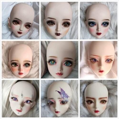 1/3 BJD Doll Head DIY Hand make up Princess Dolls 58CM Ball Joints Movable body