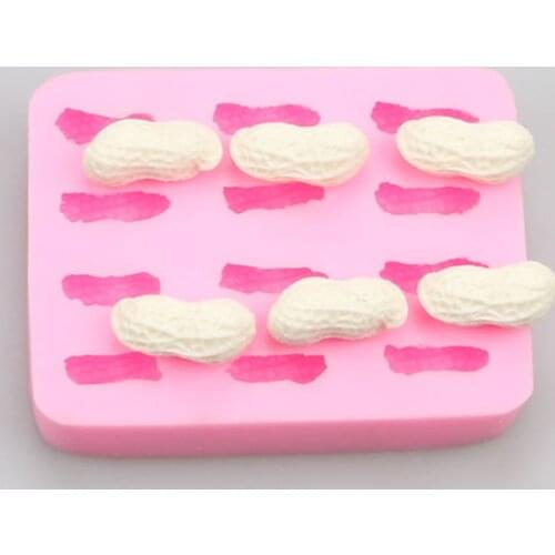 12 Cavities Peanut Candy Mold Fondant Cake Mould Chocolate Silicone Baking Mold Cake Decorative Molds