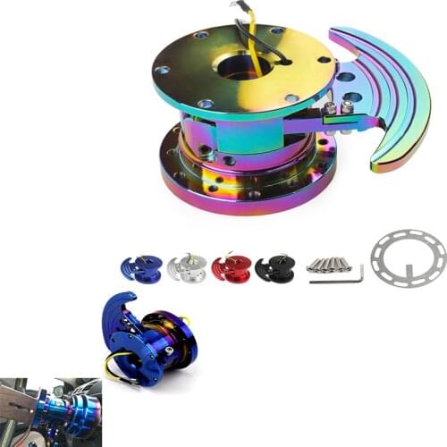 Universal Colorful Racing Steering Wheel Quick Release Hub Kit Adapter Body Removable Snap Off Boss Kit