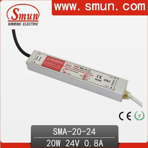 20W12-24A 0.55A constant current waterproof IP67 LED driver switching power supply for led strip light CE ROHS 1 year warranty