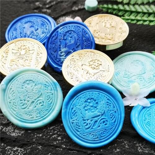 Animal Wax Seal Stamp Star Sky Series Wax Stamp Rabbit Swan Cat Whale Butterfly Dragonfly Sealling Wax Sellos Wood Handle Tool