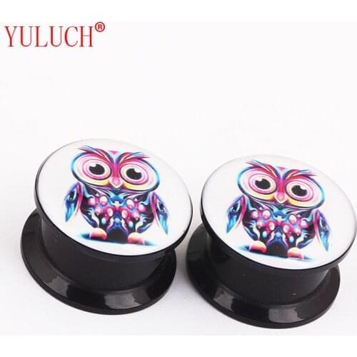 YULUCH 2018 Couples Style Green Plastic Inlaid Acrylic Owl Earmuffs Fashion Jewelry Earrings Party Gifts