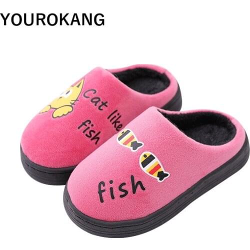 Women Shoes Winter Plush Women Home Slippers Flat Cartoon Male Cotton Slippers Fur Warm Lover Shoes Bedroom Female Footwear 2020
