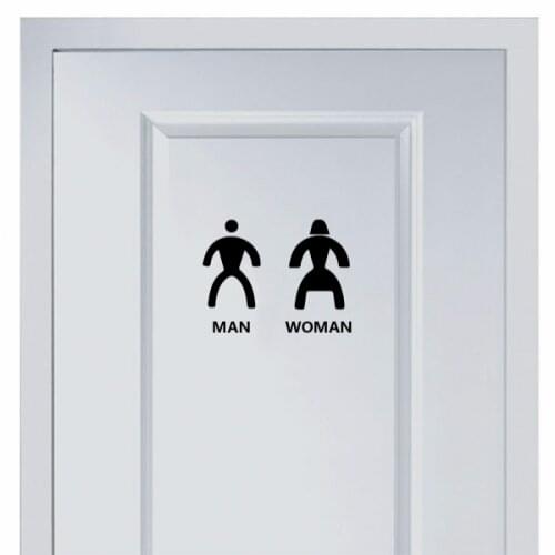 Marks for Men and Womens Toilet Vinyl Sticker Fashion for Cafe Hotel Toilets Shop Office Home Door Decor Wall Stickers