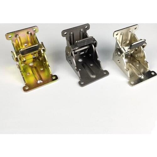 1pc Silvery Black Steel Self Lock Locking Extension Repair Furniture Table Bed Leg Feet Folding Support Bracket Hinge