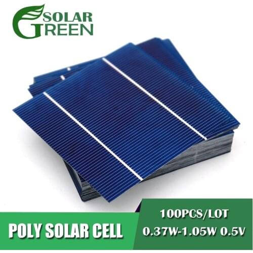 100PCS poly Solar Cell 4BB 78x26 78x39 78x52 78x78mm156X156mm 6x6 Polycrystalline Silicon Battery Charger DIY Solar Panel