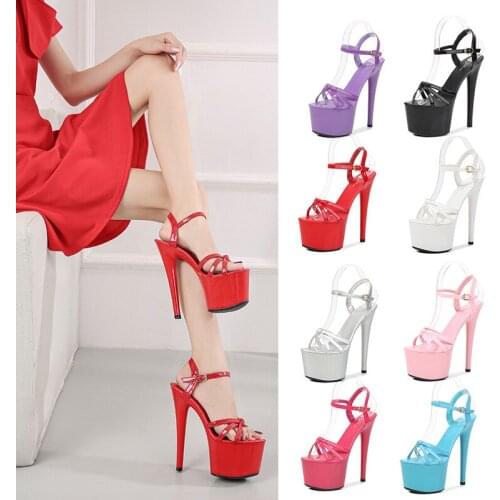 16.5CM Super High Heel Party Office Women Pumps Shoes Stiletto Sexy Black Platform High Heels Summer Patent Leather Women Sandal