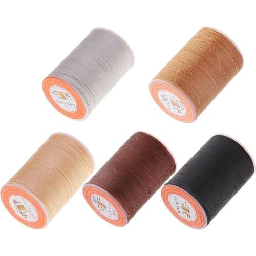 5 Spools 0.45mm Thread Sewing Stitching Waxed Cord Multicolor Polyester Crafts
