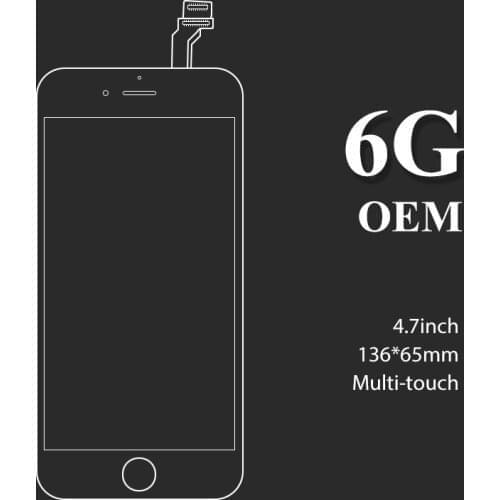 5/Pcs 100% No Dead Pixel OEM Full Assembly LCD For iPhone 6 Screen Display Assembly With Digitizer +Camera Holder+ frame