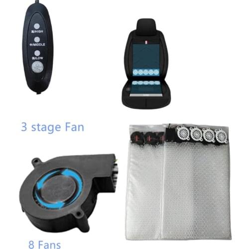8 fan seat ventilation cushion cool cover wireless with remote control Speed Adjustable Cooling 8 Fan Liner for seat supportr