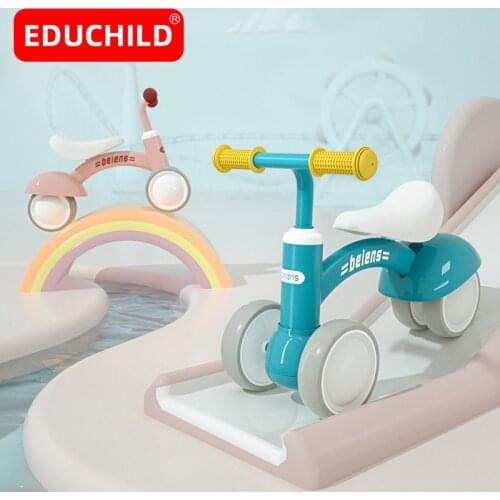Educhild Children Balance Bike No Pedals Baby Bike Anti-rollover Toddler Walker Scooter Bike Learning Walk Scooter Baby Gifts