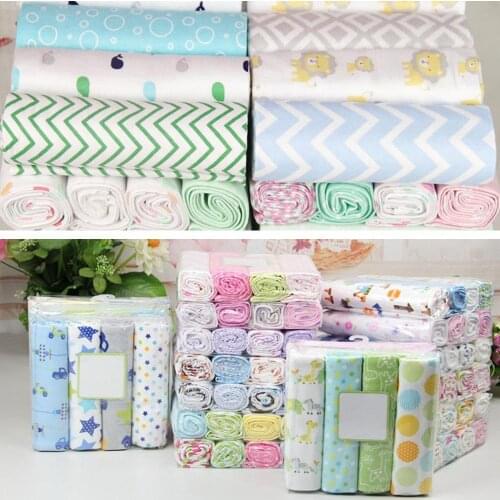 4Pcs/Lot Baby Blanket Kids Diapers Muslin Swaddle 100% Cotton Flannel Diapers For Newborns Kid Photography Blankets Newborn Wrap