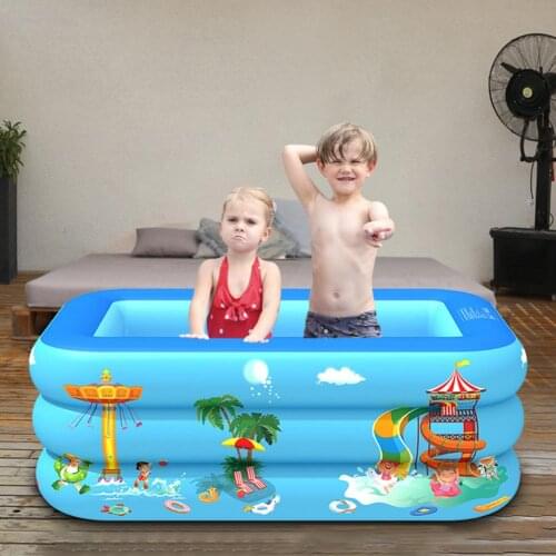 Home Cartoon Inflatable Baby Children Water Play PVC Bathing Tub Swimming Pool