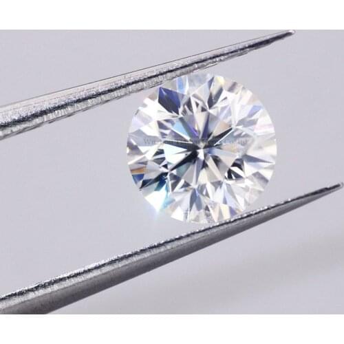 Tianyu Gems 5mm-11mm Loose Moissanite Stones DEF VVS Round H&A Cut Synthetic Diamonds Lab Created Gemstone GRA for Wedding Rings