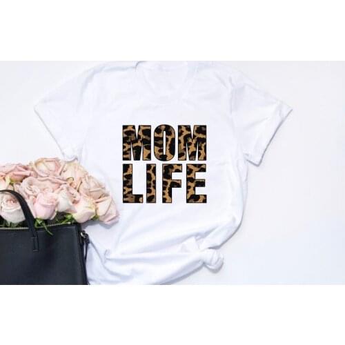 Mom Life Leopard Mom Shirt #MOMLIFE Best Mother Graphic Tee Harajuku Mama TShirt Womens Lady T-Shirt Tumblr Tee Clothes