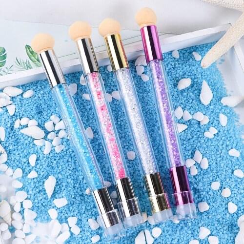 Nail Enhancement Tool Pen Dual Purpose Color Flash Drill Sponge Seal Nail Halo Dye Tool Nail Nail Stamp Plate Stamper Nails