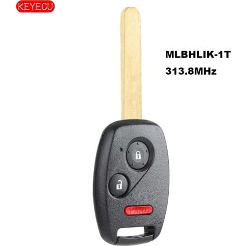 Keyecu Remote Key 2+1 Button FSK 313.8MHz ID46 Replacement for Acura TL TSX ZDX 2009-2014 - FCC: MLBHLIK-1T