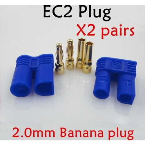 2pais EC2 Device 2.0 Connector Plug for RC Car Plane Helicopter Multi-Copter battery ESC Connectors/Wiring Assembled Receivers