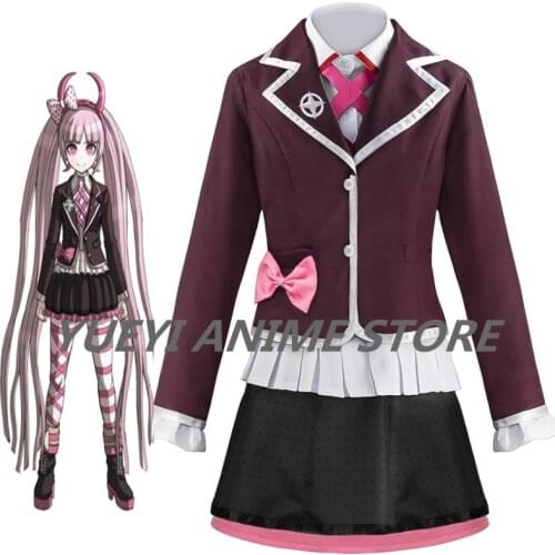 Danganronpa Utsugi Kotoko Cosplay Costumes Dangan Ronpa Kotoko Utsugi Dress Full Set School Uniform
