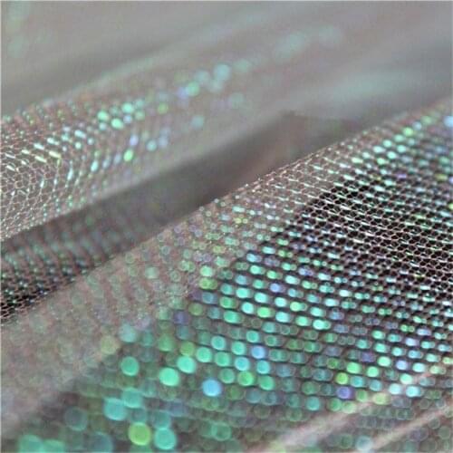 Lace36 100*150cm The New Discoloration Iridescence Gauze Laser Fabric Wedding Veil Mesh Fabric Lace Dress Clothes The Curtain
