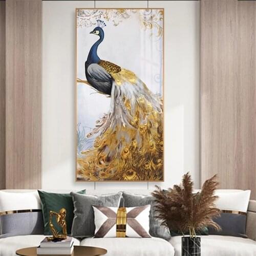 Beauty Peacock Animal Pictures Canvas Painting Posters and Prints Wall Art Pictures for Living Room Home Decor Cuadros