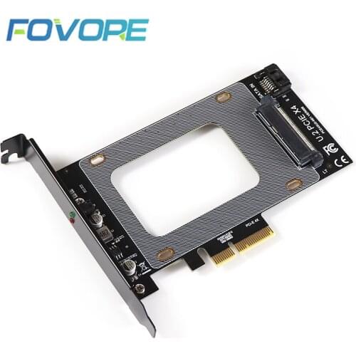 PCI-E Riser 3.0 4X to U.2 SFF-8639 Adapter PCIe U.2 SSD to PCI Express Card Support U.2 SSD 2.5" SATA SSD to PCI-E X4 Riser Card