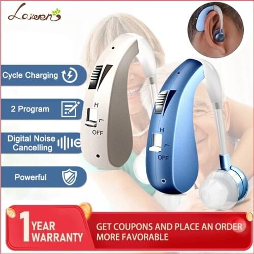 Digital Rechargeable Hearing Aid Mini Digital Sound Amplifiers For The Elderly Deafness Severe Loss Ear Aids Device DropShipping