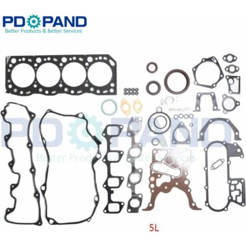 5L Full Engine Overhaul Rebuilding Gasket Set 04111-54280 for TOYOTA Hiace III II /Hilux II /DYNA 2986cc 3.0L