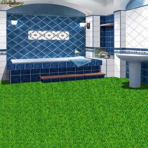 Beibehang Custom photo wallpaper floor painting stickers green grass 3D floor PVC self-adhesive floor painting papel de parede