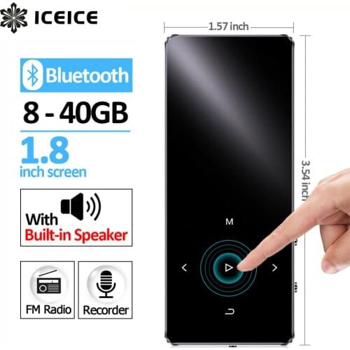 MP4 player with bluetooth lecteur mp3 mp4 music player portable mp 4 media slim 2.4 inch touch keys fm radio video Hifi 16GB