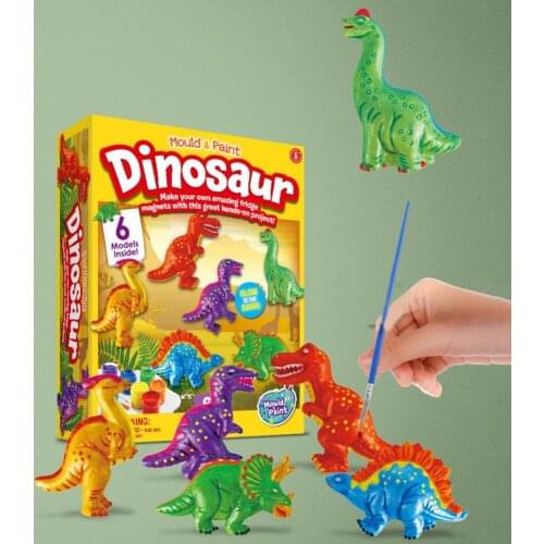 Production Material Graffiti Hand-painted Parent-child Interaction Educational Dinosaur Pattern Plaster Mould for School
